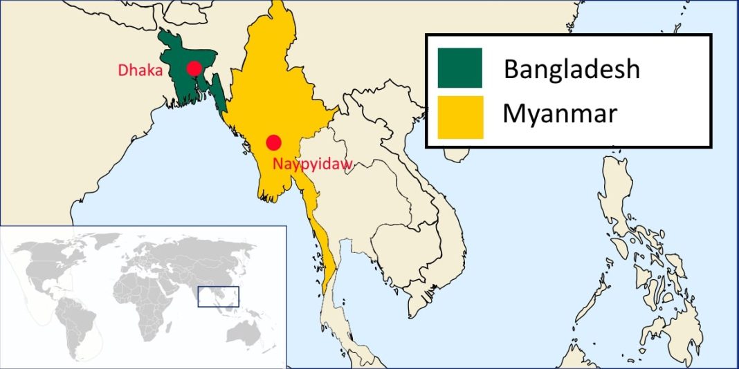 The map identifies Bangladesh and Myanmar.