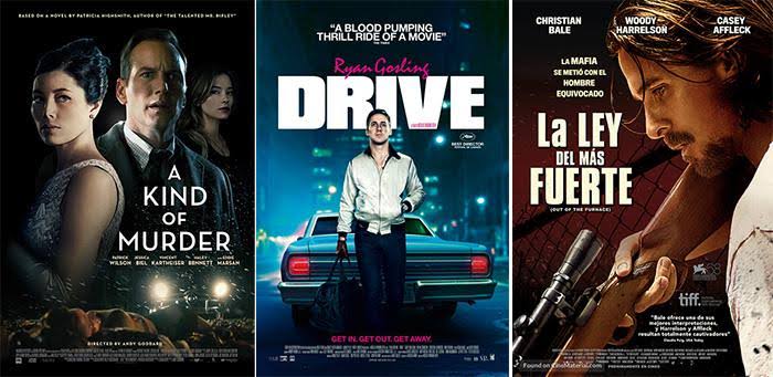 Theatrical posters of three crime movies