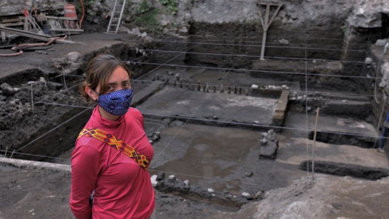 Aztec altar with human ashes uncovered in Mexico City | The altar was found underneath a modern home near Plaza Garibaldi in Mexico City | Image: MAURICIO MARAT/INAH