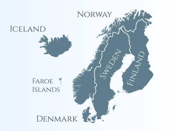 The Nordic and Scandinavian countries. Norway, Sweden, Finland, Denmark, Iceland and Faroe Islands. | istock