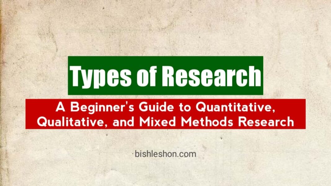Types of Research: A Beginner's Guide to Quantitative, Qualitative, and Mixed Methods Research