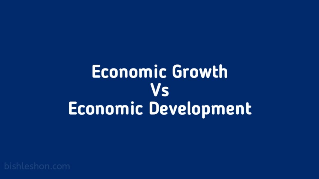 Economic growth and economic development are two terms that are often used interchangeably, but they have different meanings.