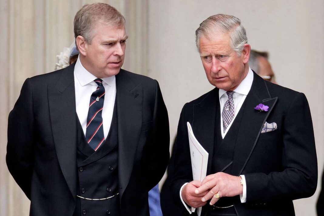 Prince Charles (now Charles III) and Prince Andrew