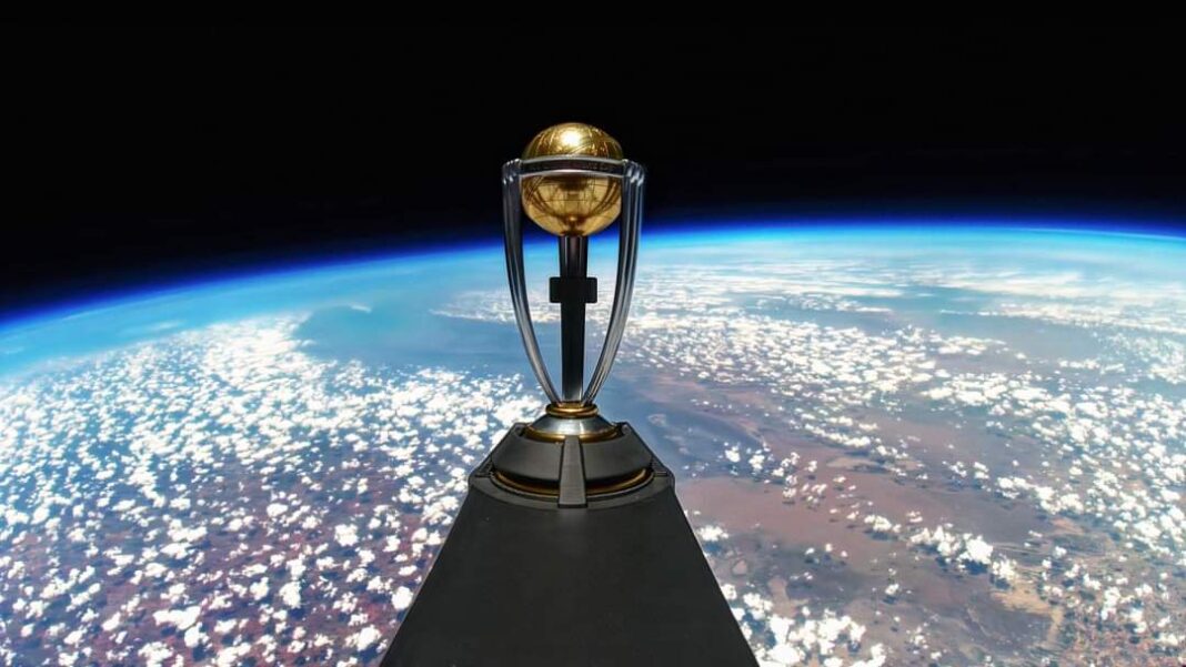 ICC Cricket World Cup Trophy in Space