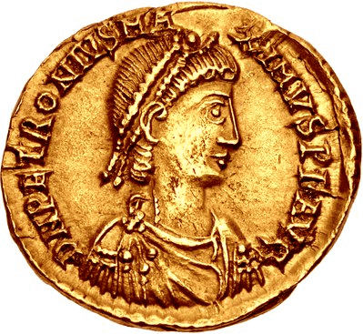 Solidus of Emperor Petronius Maximus