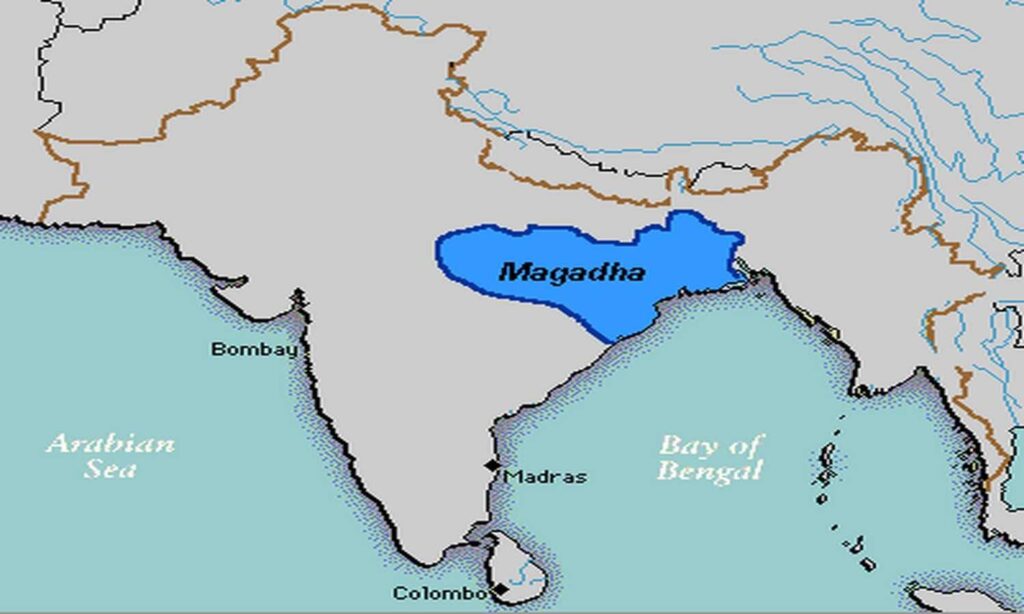 মগধ সাম্রাজ্য, প্রাচীন ভারতের ষোলটি মহাজনপদ (বৃহৎ রাজ্য) এর মধ্যে একটি, যা পূর্ব-গাঙ্গেয় সমভূমিতে একটি শক্তিশালী রাজ্য ছিল।